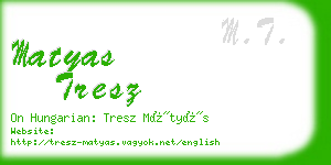 matyas tresz business card